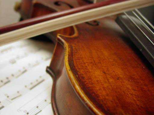 violin and sheet music